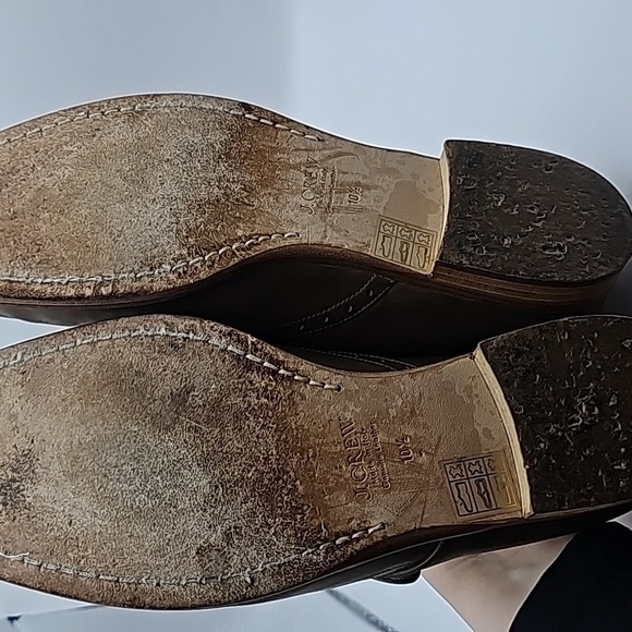 J. Crew Buckle Matte Brown Oxford Flats Size 10.5 womens - Picture 5 of 5